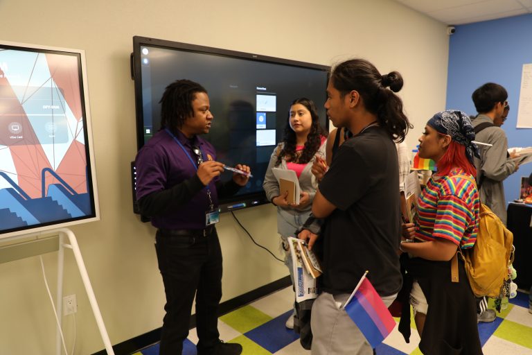 intern giving out information