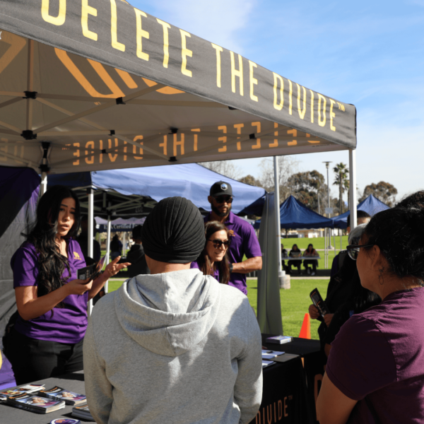 interns at the DTD booth