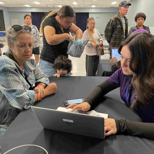 participant at city of cudahy laptop giveaway