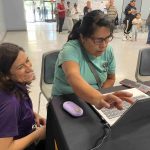 participant at city of cudahy laptop giveaway
