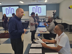 interns and recruiters at recruitment fair